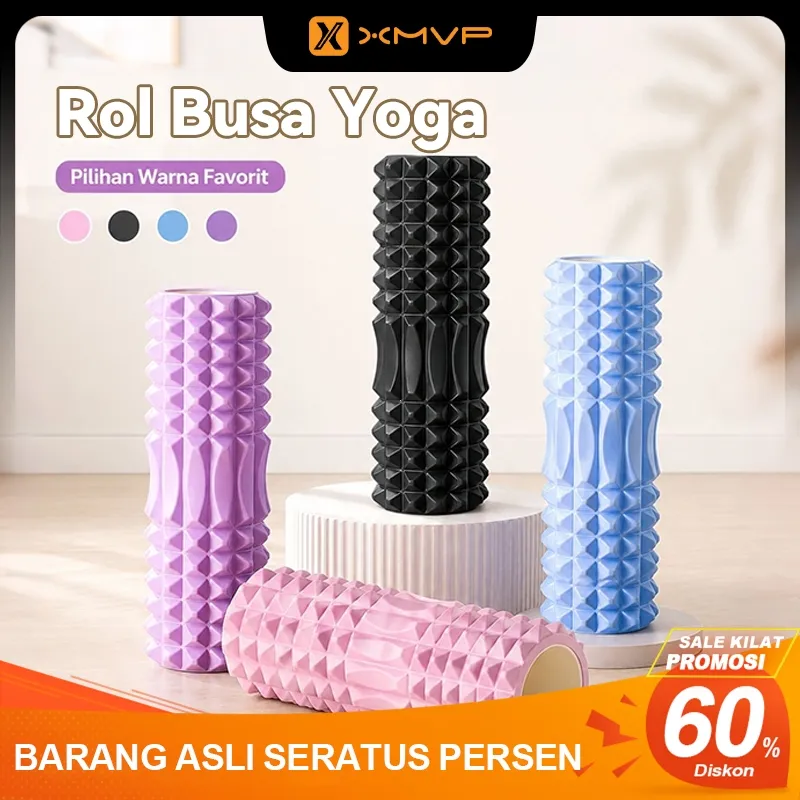 XMVP Sport Foam Roller Yoga Senam Alat Olahraga Gym Fitness Pria Wanita Roller Busa Untuk Pijat Dan Relaksasi