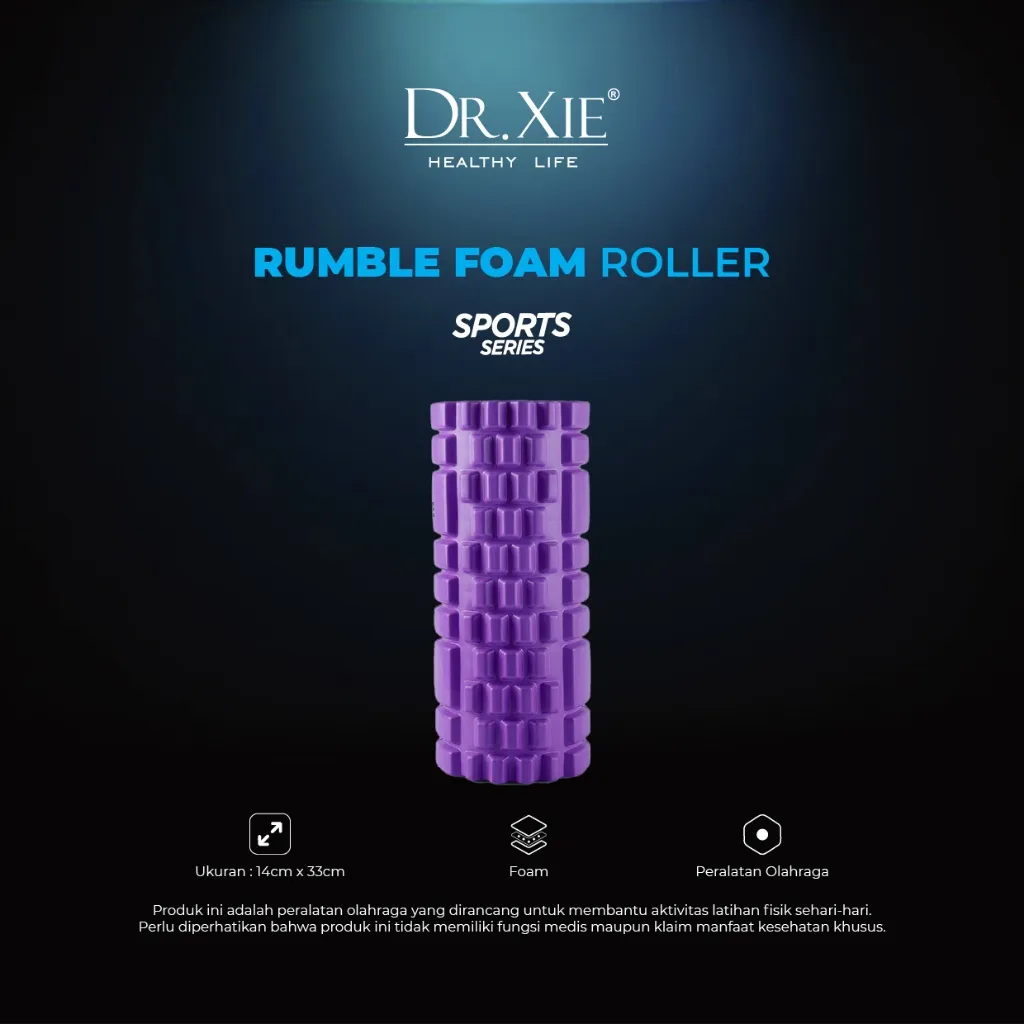 Rumble Foam Roller Yoga Pilates Alat Bantu Latihan Stretching Otot Foam Roller Olahraga Tekstur Rumble Anti Slip Foam Roller Gym Fitness Recovery Training