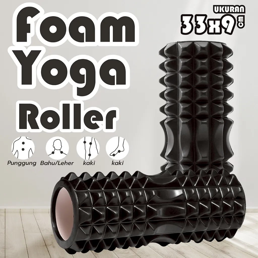 Better Sport Foam Roller Yoga Senam 33cm Alat Olahraga Gym Fitness Pria Wanita