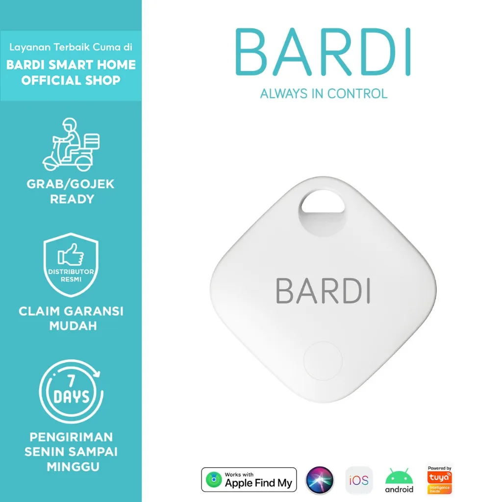 BARDI Smart Tag Bluetooth iOS Android Support | Smart Tracker | Pelacak GPS | Air Tag