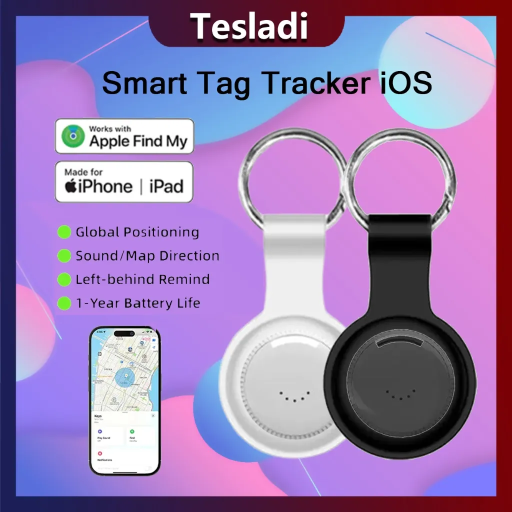 Tesladi IOS Smart Tracker GPS Mini Anti Lost Global Location Bluetooth Support Only Air Tag FInd My Smart Tag