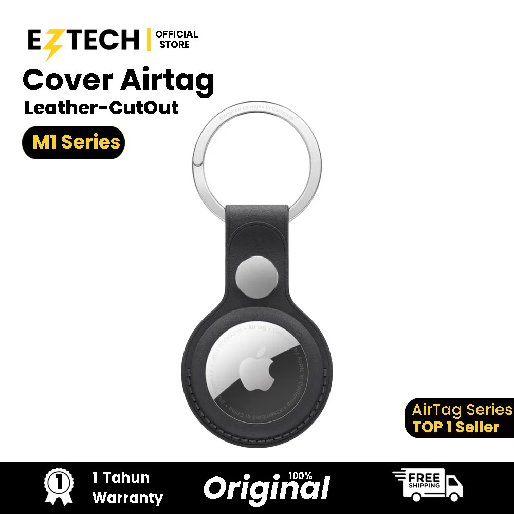 [ COVER KHUSUS Airtag+M1 ] EZTECH Mall Cover Leather Cut Out Smart Tag M1 iOS Support Only WaterProof | Smart Tracker | Pelacak Lokasi GPS | Air Tag | AirTag  FInd My[ EZTECH]