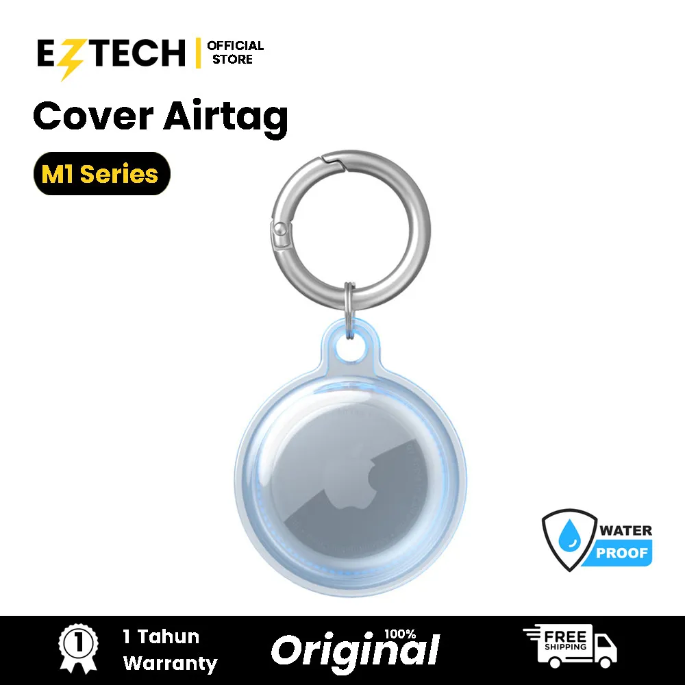 [ COVER KHUSUS M1 ] EZTECH Airtag Cover Transparent WaterProof Smart Tag M1 iOS Support Only WaterProof | Smart Tracker | Pelacak Lokasi GPS | Air Tag | AirTag  FInd My[ EZTECH]