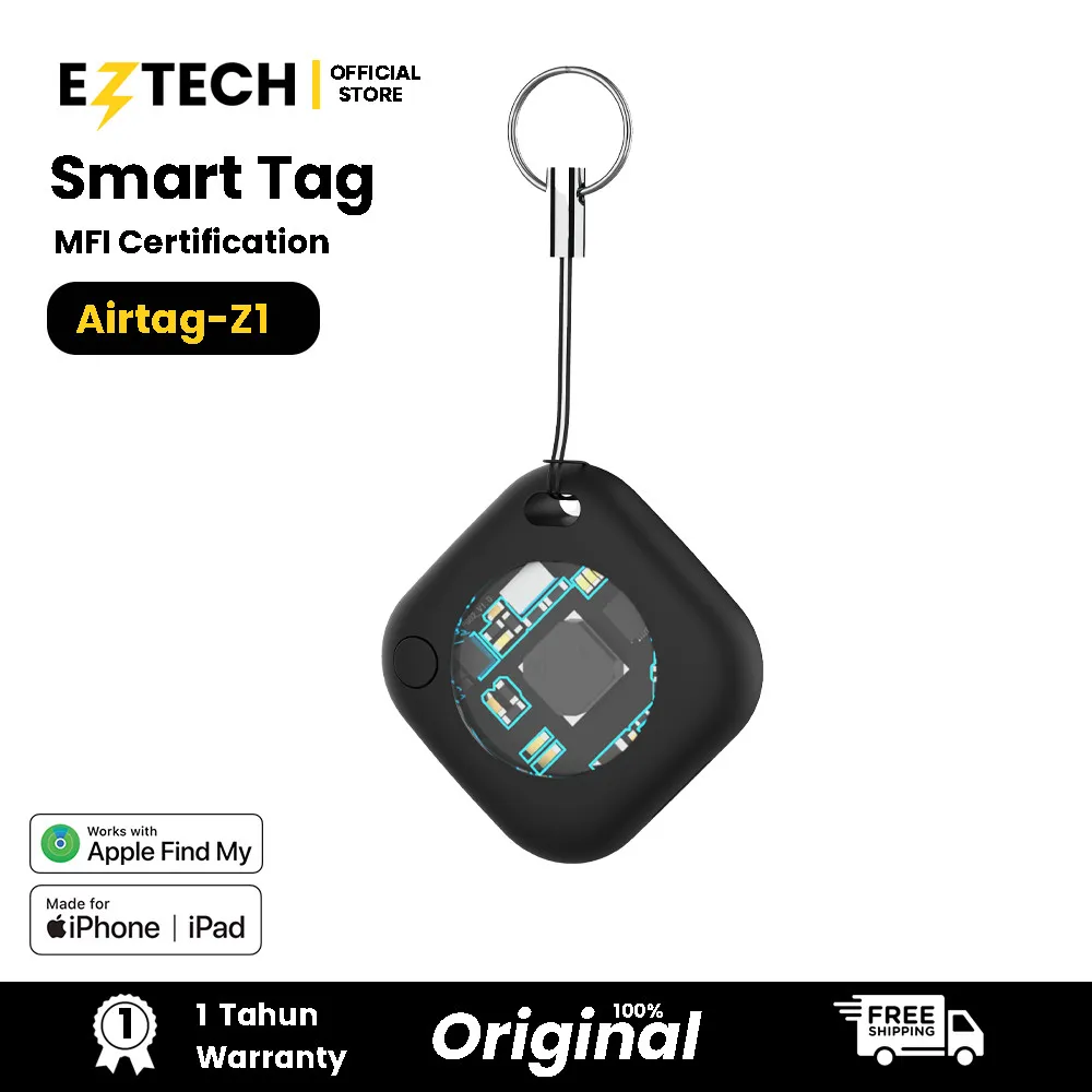EZTECH Mall Smart Tag Smartag Z1 GPS Locator Bluetooth iOS Support Only Air Tag  Smart Tracker | Pelacak Lokasi GPS | Air Tag | AirTag  FInd My[ EZTECH]