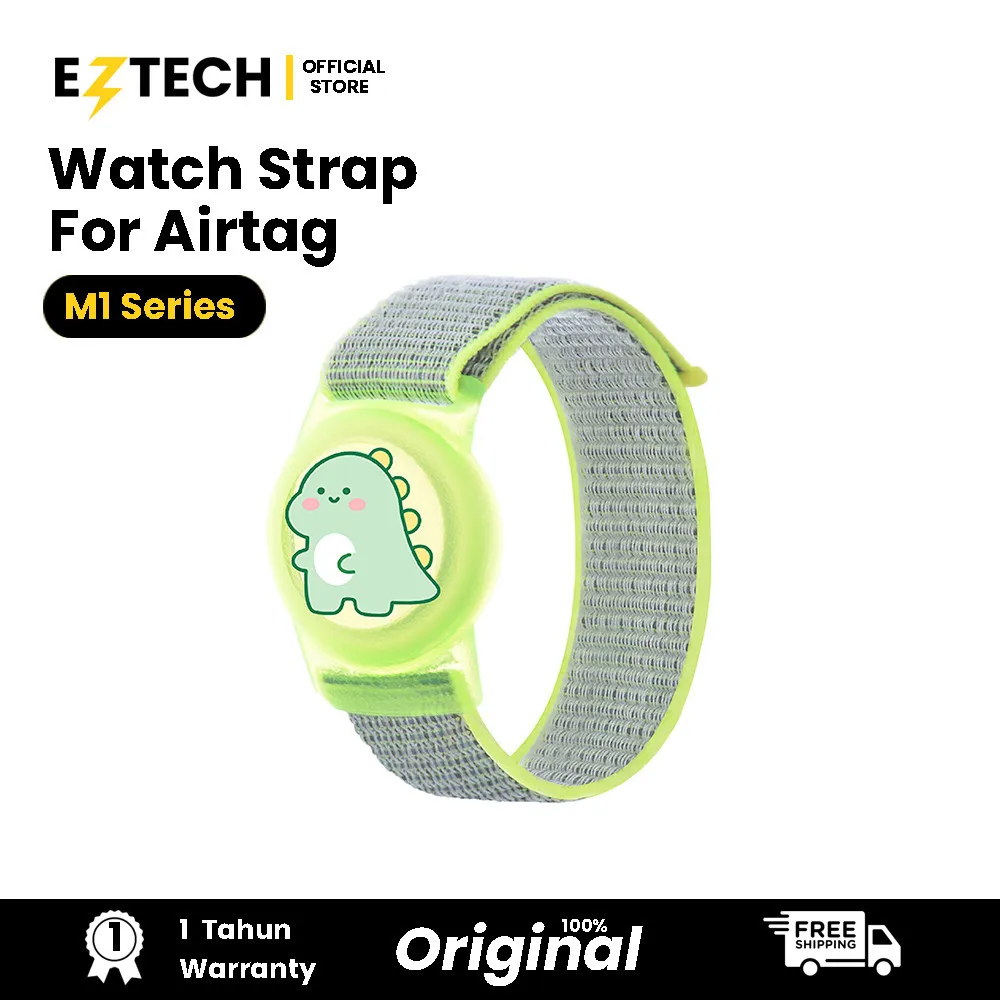EZTECH Airtag Watch Strap Nylon Smart Tag WaterProof | Smart Tracker | Pelacak Lokasi GPS | Air Tag | AirTag FInd My