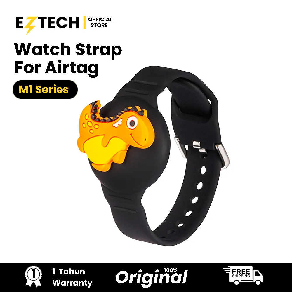 EZTECH Airtag Watch Strap Silicon Smart Tag WaterProof | Smart Tracker | Pelacak Lokasi GPS | Air Tag | AirTag FInd My