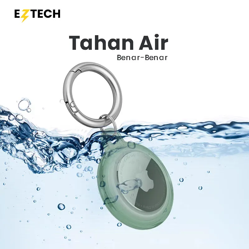 [ IOS APPLE ONLY ] EZTECH Official Airtag Cover Transparent WaterProof Smart Tag M1 iOS Support Only WaterProof Tranparent Waterproof Cover | Smart Tracker | Pelacak Lokasi GPS | Air Tag | AirTag  FInd My[ EZTECH]