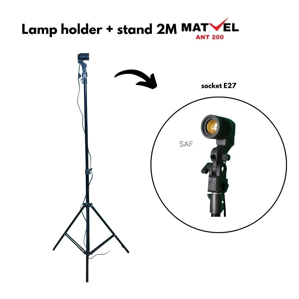 MATVEL Light Stand ANT 200 Lamp Holder Flash Lightstand Ringlight Flash Tripod Lampu Strobis Studio