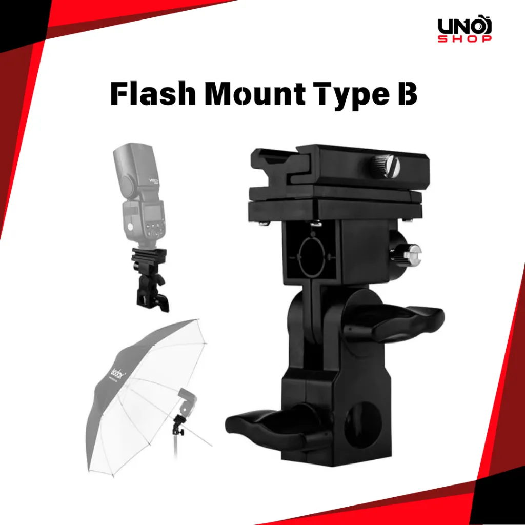 Studio Hot shoe Flash Mount Bracket Type B With Umbrella Holder