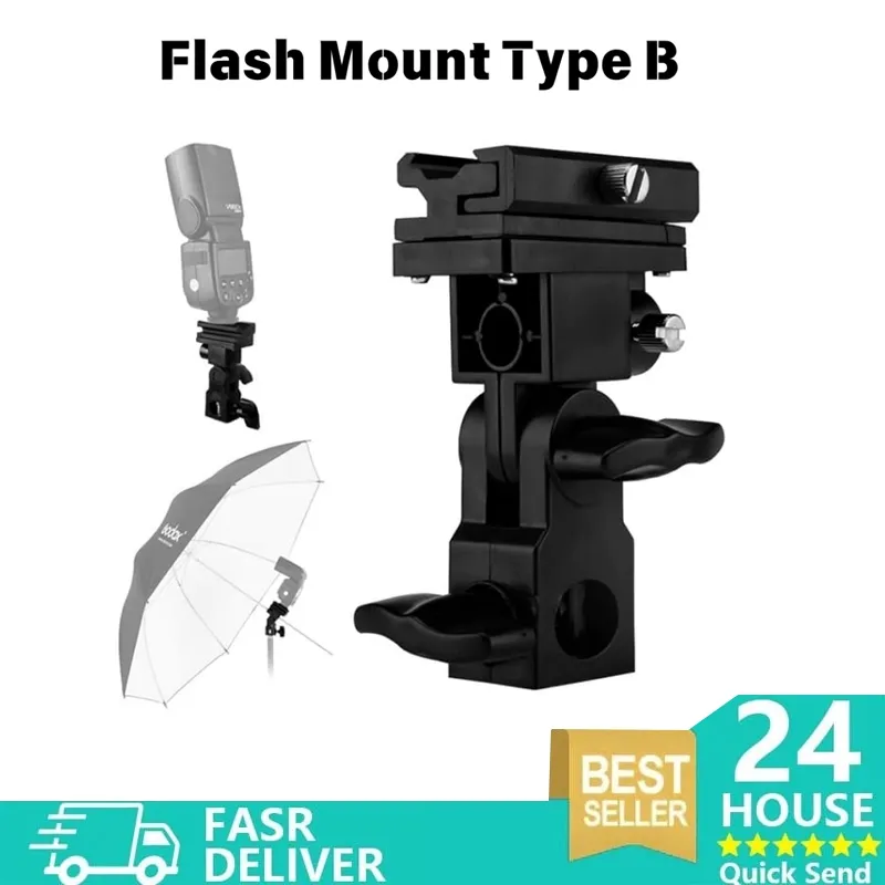 Studio Hot shoe Flash Mount Bracket Type B With Umbrella Holder