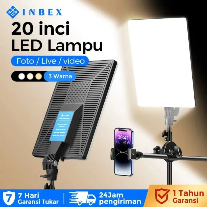 INBEX IP80 Lampu Foto LED 80W Lighting Konten Kreator Lampu Sorot Lighting Studio Video Live Vlog Flash