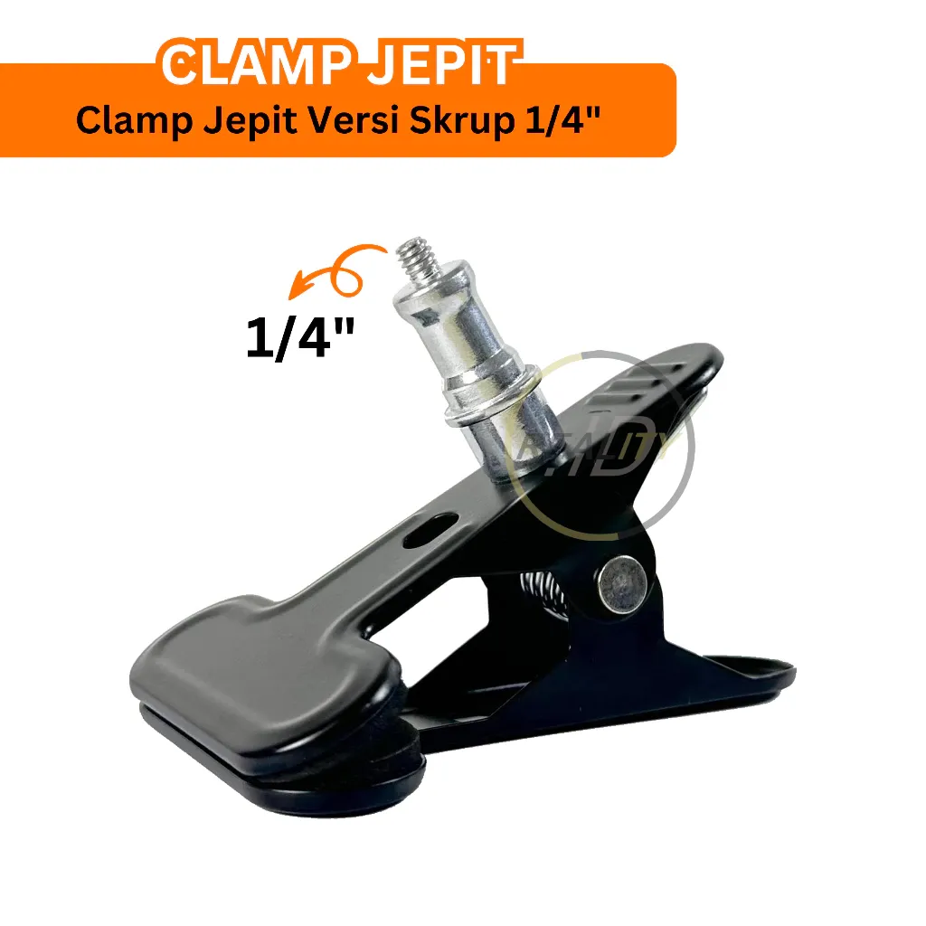 CLAMP JEPIT LAMPU VERSI SKRUP / CLAMP PENJEPIT HOLDER MOUNT CLIP MULTIFUNGSI (BACKGROUND / FLASH / JEPIT LAMPU / KLIP / CLIP / CLAMP JEPIT LAMPU MUA