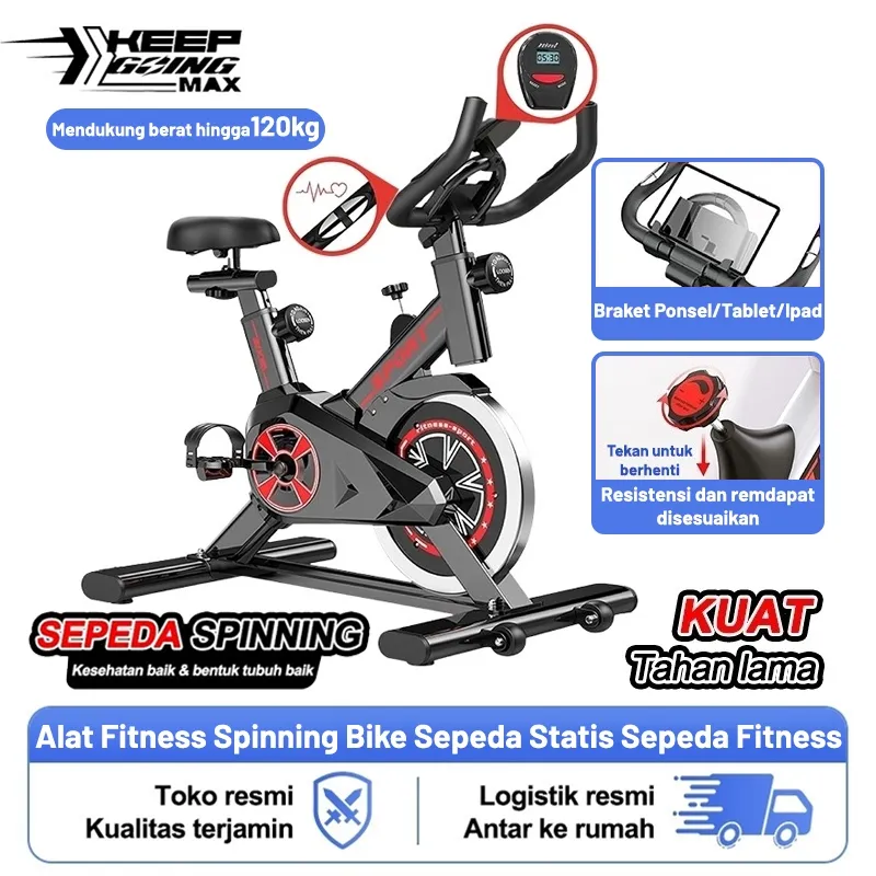 Sepeda statis Spinning Bike Tes Detak Jantung Sepeda olahraga Exercise Peralatan Olahraga Alat Rehabilitasi