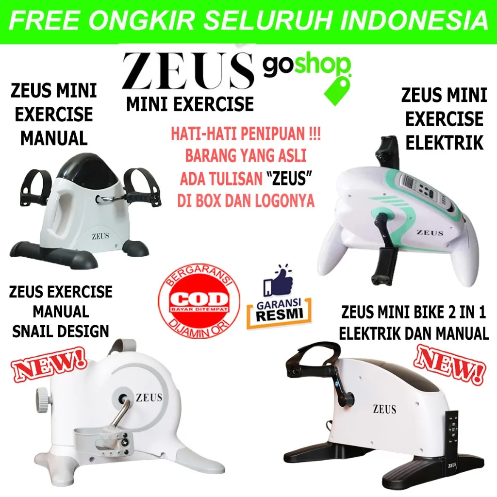 Zeus Mini Bike Electric Exercise 2in1