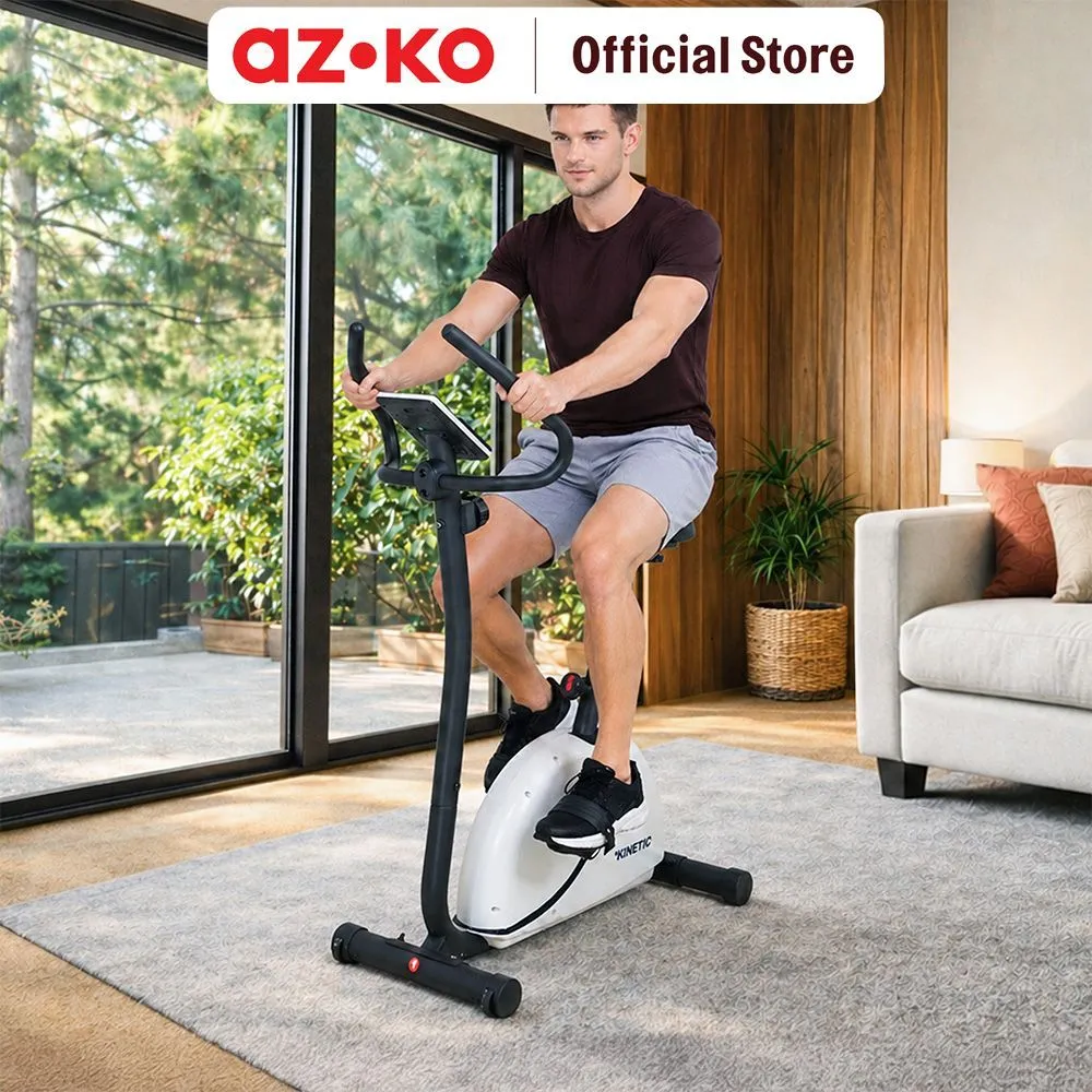 AZKO Kinetic Sepeda Statis Magnetic 422S - Putih Exercise Bike Kardio Fitness Rumah