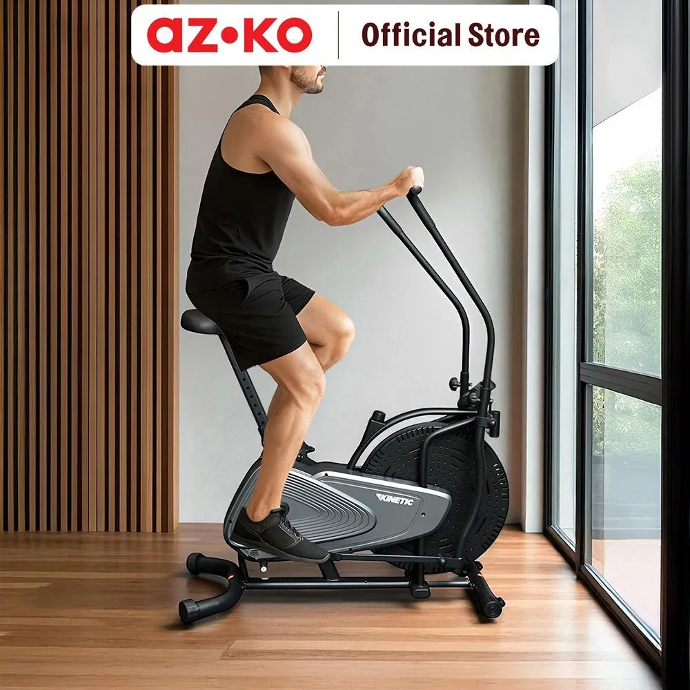 AZKO Kinetic Sepeda Statis 8.5Be - Abu-Abu / Hitam Exercise Bike Kardio Fitness Rumah