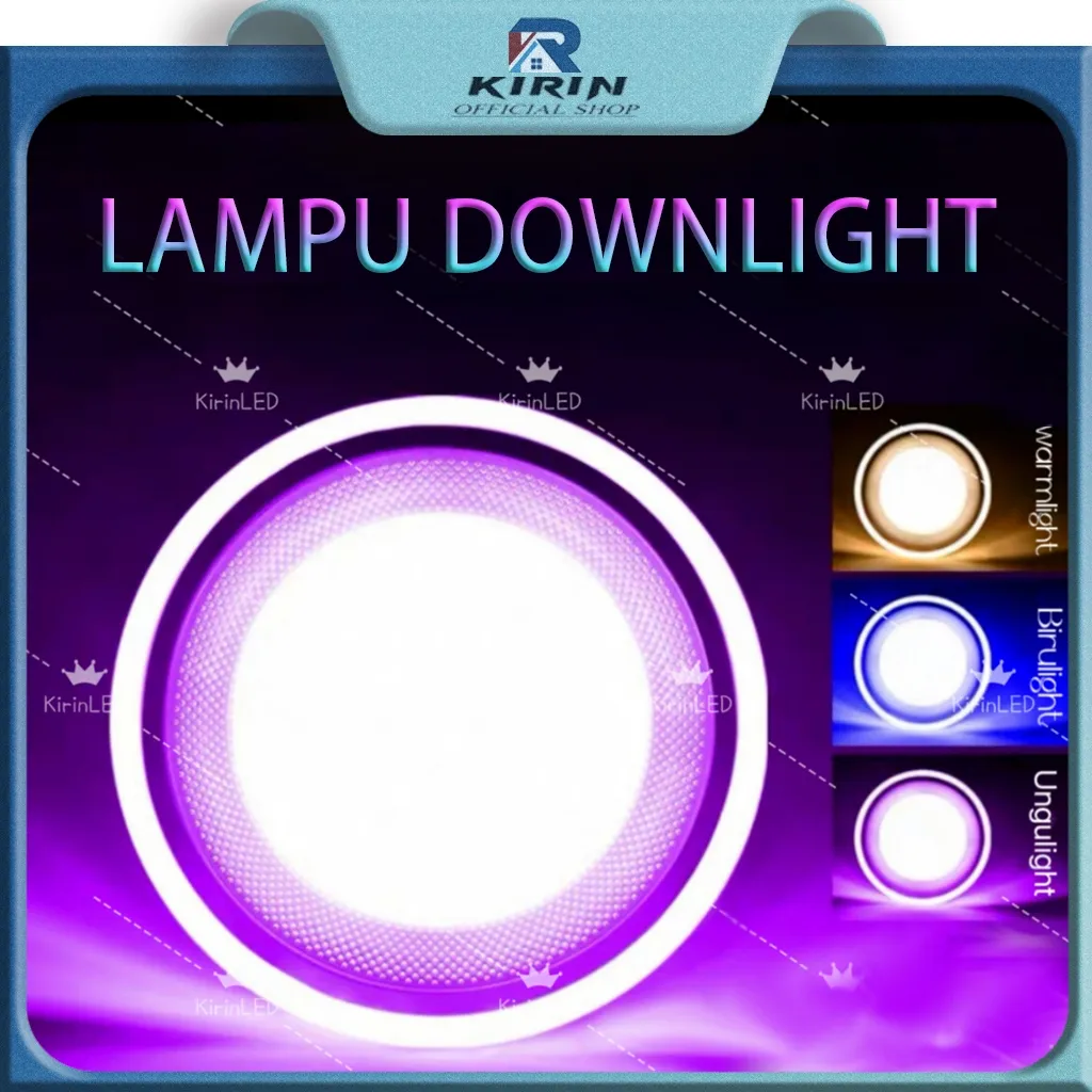 Home Lighting LAMPU DOWNLIGHT LED 3 WARNA 6W/9W KUNING+BIRU+UNGU / PUTIH+KUNING+WW /PANEL LED/LAMPU PLAFON LAMPU HIAS RUMAH