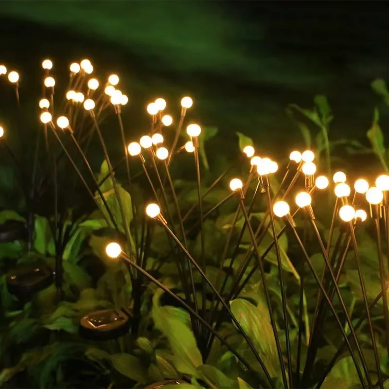 Lampu Rumput Tenaga Surya LED, Lampu Kunang-kunang, Lampu Hias Taman Halaman, Lampu Taman Rumput, Lampu Tanah Luar Ruangan, Balkon Taman, Lampu Suasana Lanskap Tahan Air Non-listrik