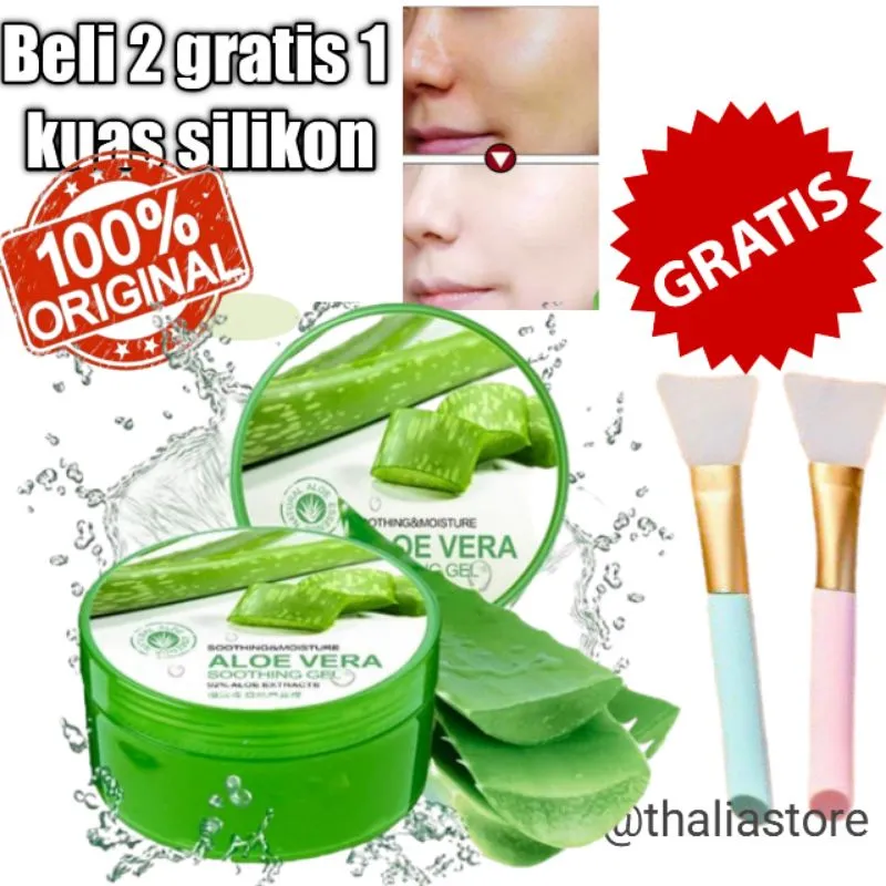Aloevera gel 92% soothing | Masker Aloevera gel | Masker lidah buaya | Masker Pelembab wajah