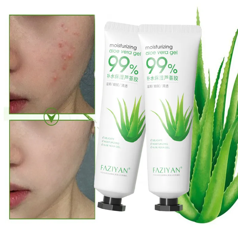Aloe Vera Gel Pelembab Anti-Penuaan Kerut Jerawat Jerawat Bintik Hitam Korektor Krim Wajah