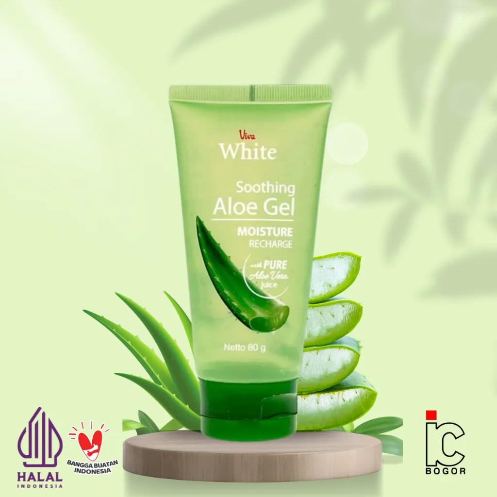 Viva White Soothing Aloe Gel 80gr - Aloe Vera Gel Multifungsi untuk Kulit & Rambut