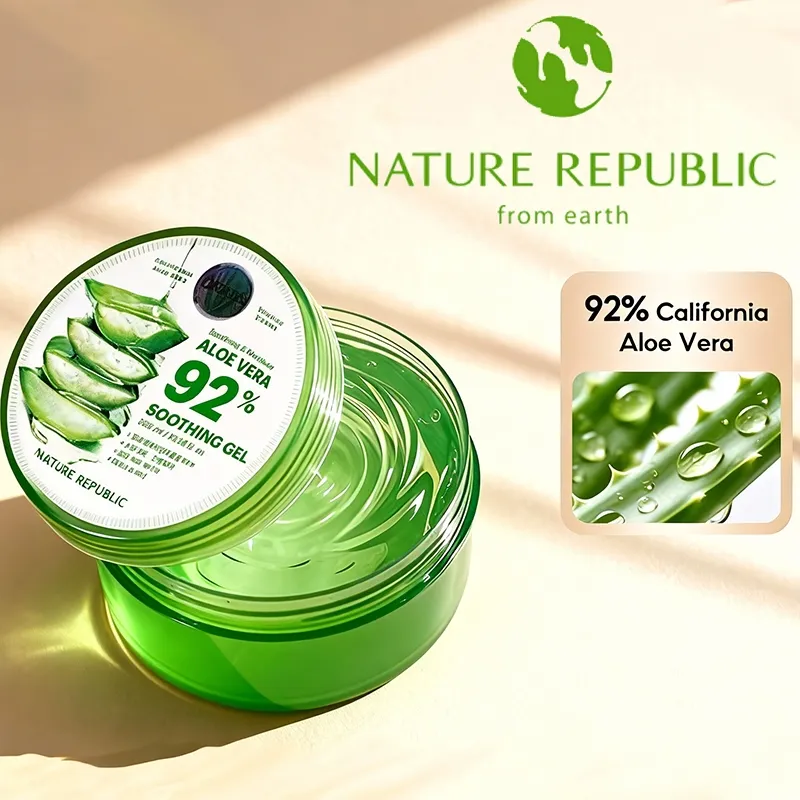 NATURE REPUBLIC Soothing & Moisture Aloe Vera 92% / Melembabkan Gel Yang Menenangkan 300ML