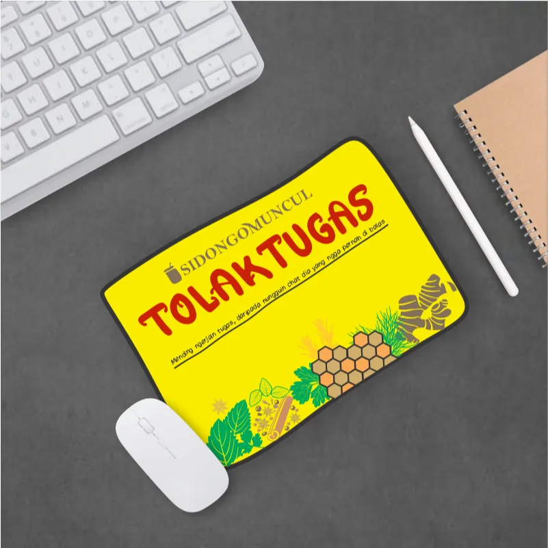 Mousepad Karakter Unik Motif Tolak Tugas Lucu