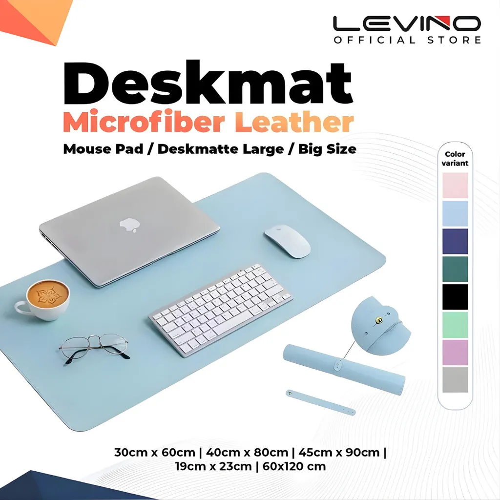 Deskmat Mouse pad Big Size L/ XL/XXL / Mousepad Gaming Jumbo Besar bahan Kulit Waterproof Anti Slip Mat
