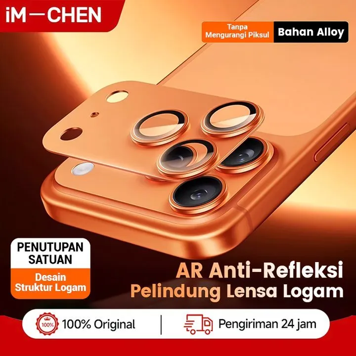 IMCHEN [Pelindung Lensa Alloy] untuk perlindungan lensa Apple iPhone 17 Pro Max. Cocok untuk  pelindung lensa kamera belakang iPhone 17 Pro. Film pelindung casing penuh terintegrasi baru, dirancang khusus untuk Apple iPhone 17 Pro.