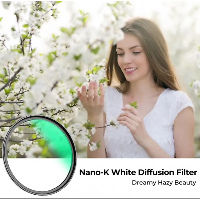 K&F Concept White Pro Mist Filter Lensa Cinematic Effect 52mm | KF01.2338V1 | SKU 1.027.0631 - Filter Lensa Kamera Lens Filter 18 Multi Layer Coatings Nano-K