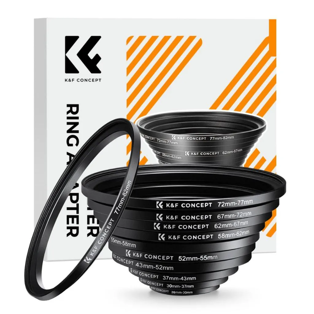Adapter Filter STEP UP K&F Concept 11 in 1 Ring Lens Ring Adapter Filter Lensa Kamera