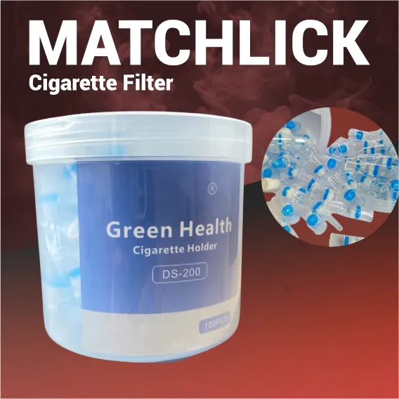 MATCHLICK Super Health Tar Filter Visible Effect DS-200 BLUE Pipa Filter Asap Rkk 100 pcs