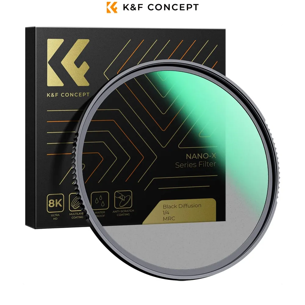 K&F Concept Filter Lensa Nano-X Black Mist 1/4 Green Coated Lens Filter KNF