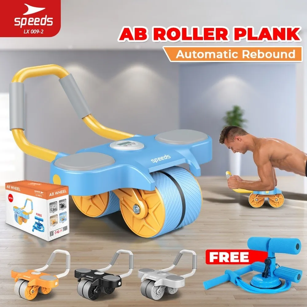 SPEEDS AB Roller Plank Automatic Rebound Trainer 2in1 Latihan Exercise Penyeimbang Core Stopwatch 009-2
