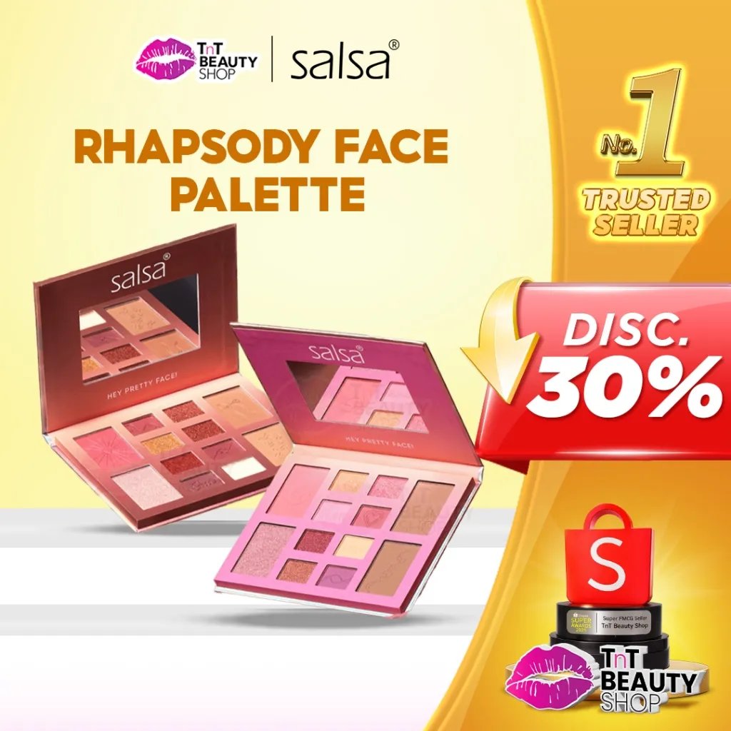 SALSA Rhapsody Face Palette - Palet Eyeshadow Blush On Contour Highlighter | TnT Beauty Shop