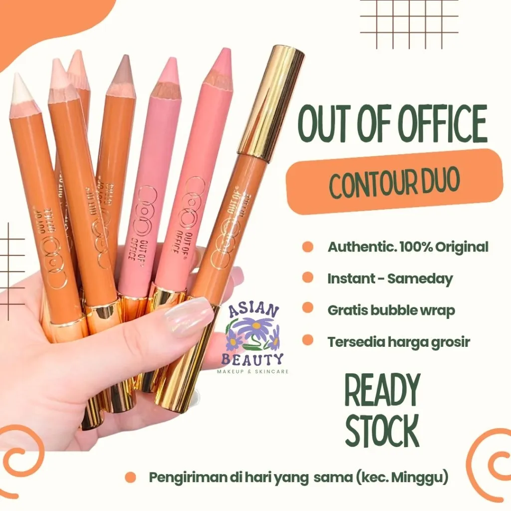 [Baca deskripsi] contour NEW FORMULA CN OUT OF OFFICE OOO duo contour highlight pencil stick bronzer sculpt