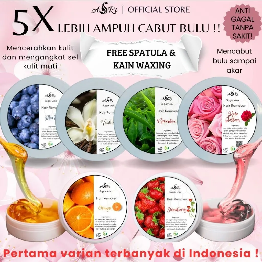 (250gr)ASRI SUGAR WAXING | WAXING | SUGAR WAX | PENCABUT BULU ALAMI | JAR PLASTIK