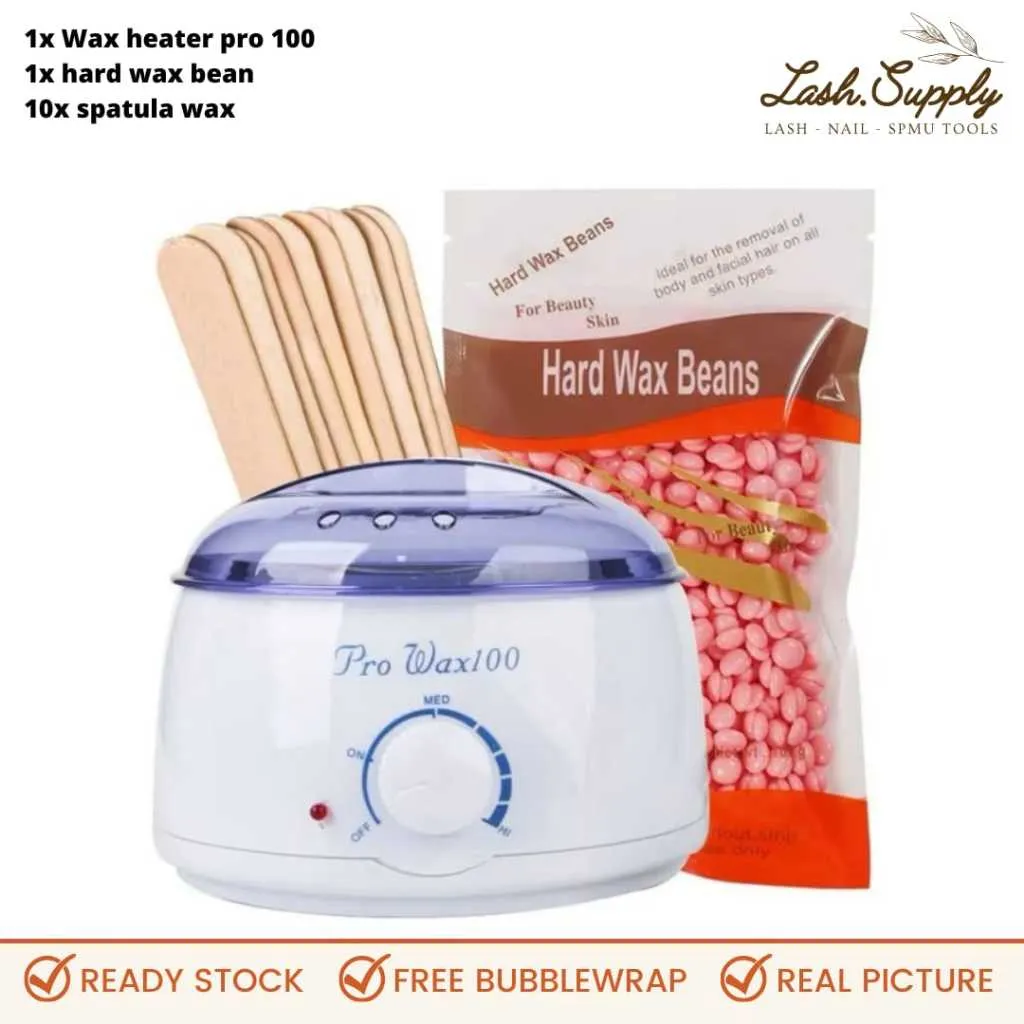 PAKET HEMAT WAXING Pemanas Waxing Pencabut Bulu Pro Wax Heater Hard Wax Bean Depilatory