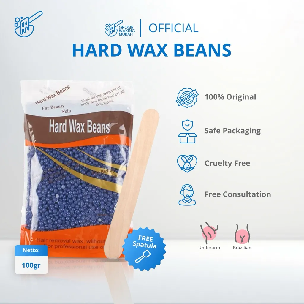 Hard Wax Beans / Lilin Perontok Bulu / Waxing Tanpa Kertas (100 gr)
