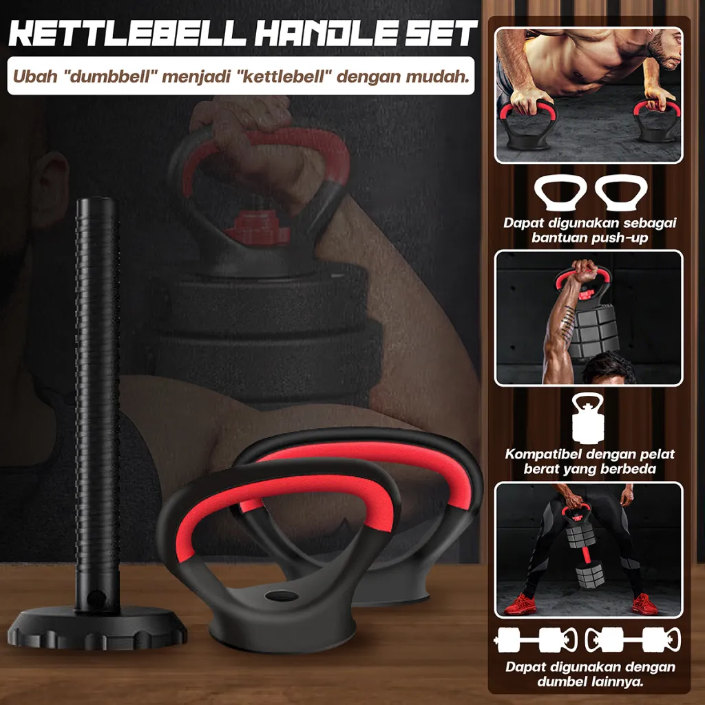 BG SPORT Kettlebell Handle Set Alat Angkat Beban