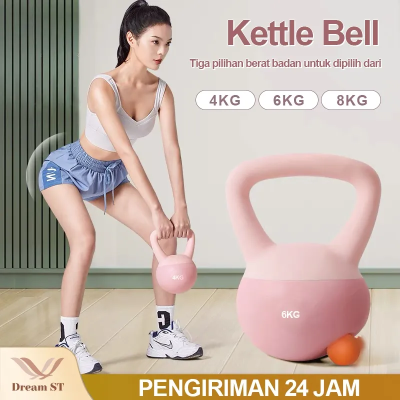 Dream Street Kettlebell Lunak 2.5/4/6/8kg | Dumbell Set Peralatan Kebugaran Rumah Latihan Beban Otot