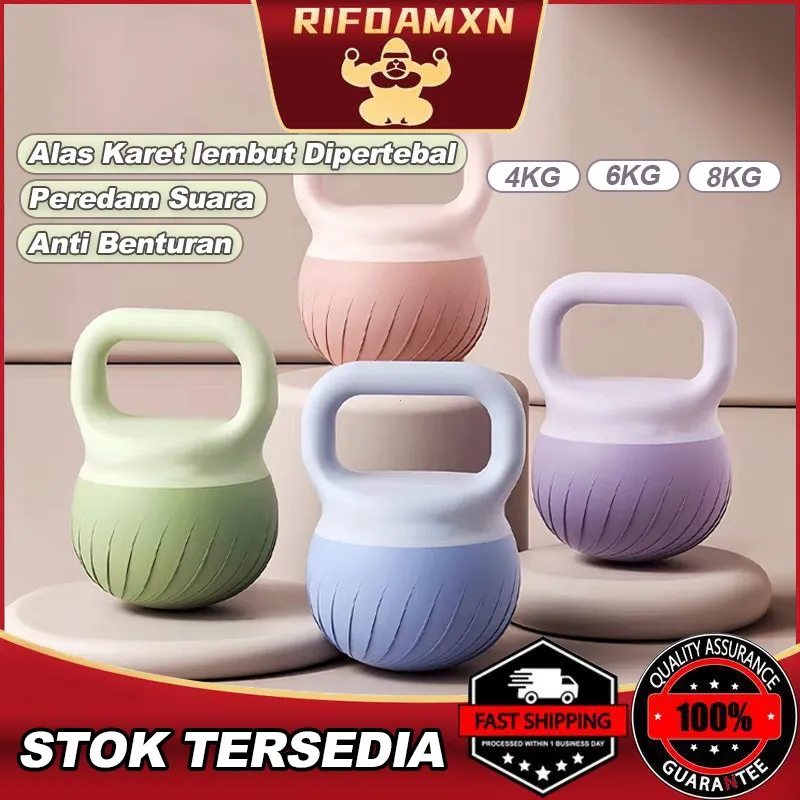 COD RIFOAMXN Kettlebell Lunak 4/6/8kg Dumbell Set Kebugaran Rumah  Multifungsi Latihan Beban Otot  Latihan Lengan Bahu Pinggang