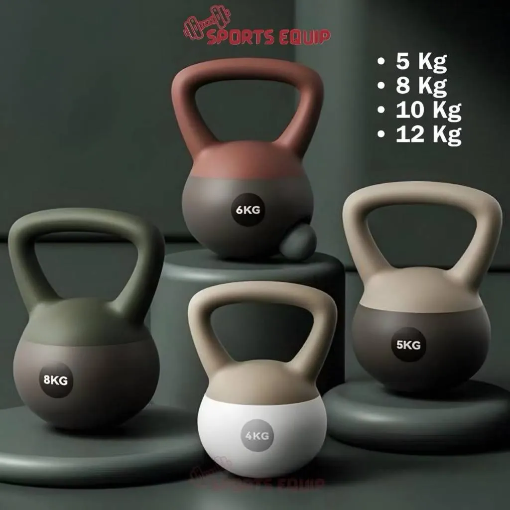 S.E - Kettlebell 5 KG / 8 KG / 10 KG / 12 KG - Kettle Bell Gym Fitness SE038 Bahan Soft PVC