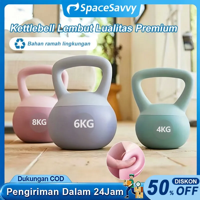 Kettlebell Lunak 4/6/8kg | Yoga Squat Dumbbell | Peralatan Pelatihan Pantat | Wanita Dumbel Kebugaran Rumah Latihan Beban | Pengurangan lemak dan pembentukan tubuh | Lembut Dumbbell Set