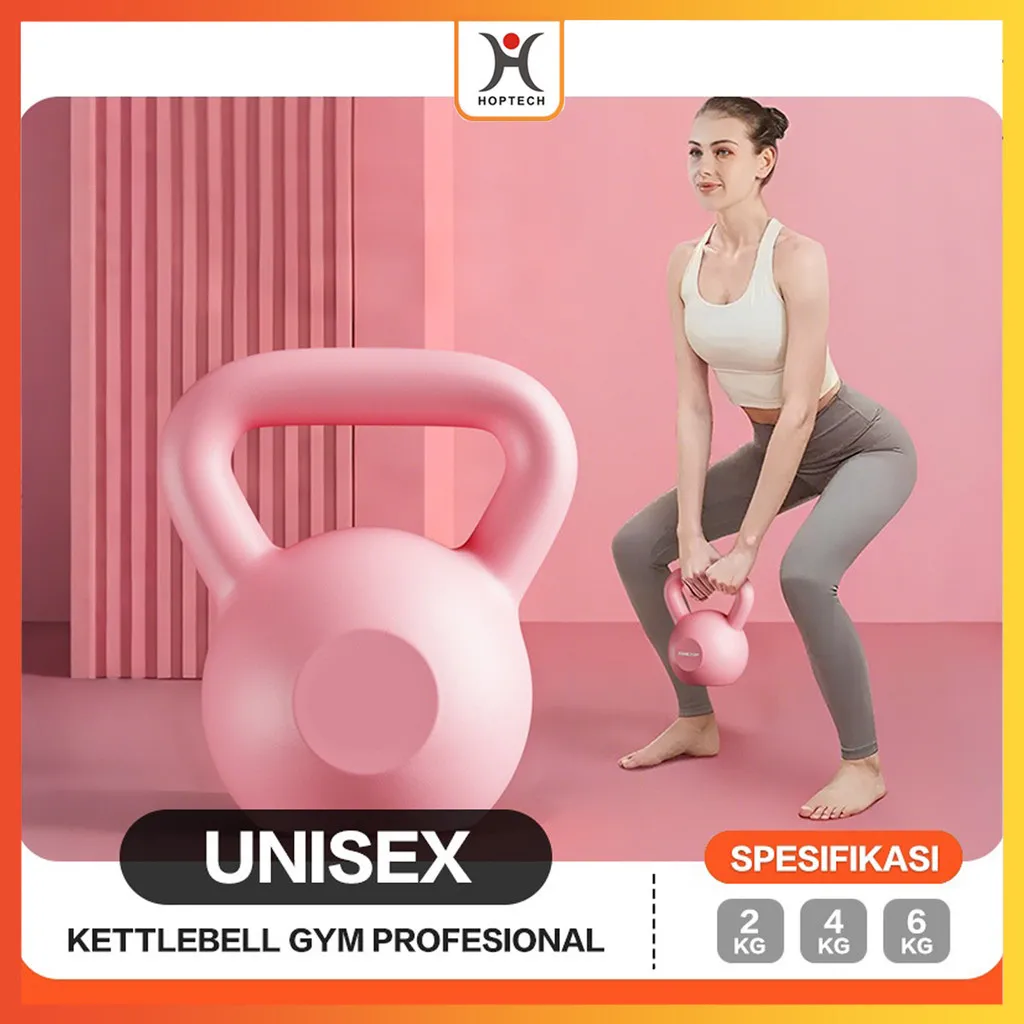 Hoptech - Kettlebell Dumbell Barbel 2kg 4Kg 6KG Gym Fitnes Home Workout Olahraga Rumah