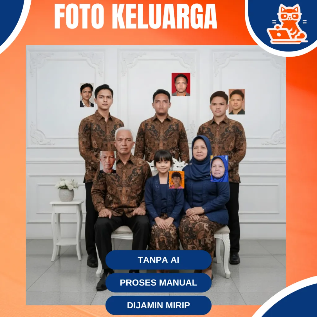 PROFESIONAL EDITING MENGGABUNGKAN FOTO TERPISAH MENJADI SATU KELUARGA I EDIT GABUNG FOTO I MANIPULASI FOTO KELUARGA I RESTORASI FOTO JADUL RESTORASI FOTO RUSAK REMAKE FOTO JADUL I EDITOR PRO I JASA RESTORASI FOTO I EDIT PHOTOSHOP