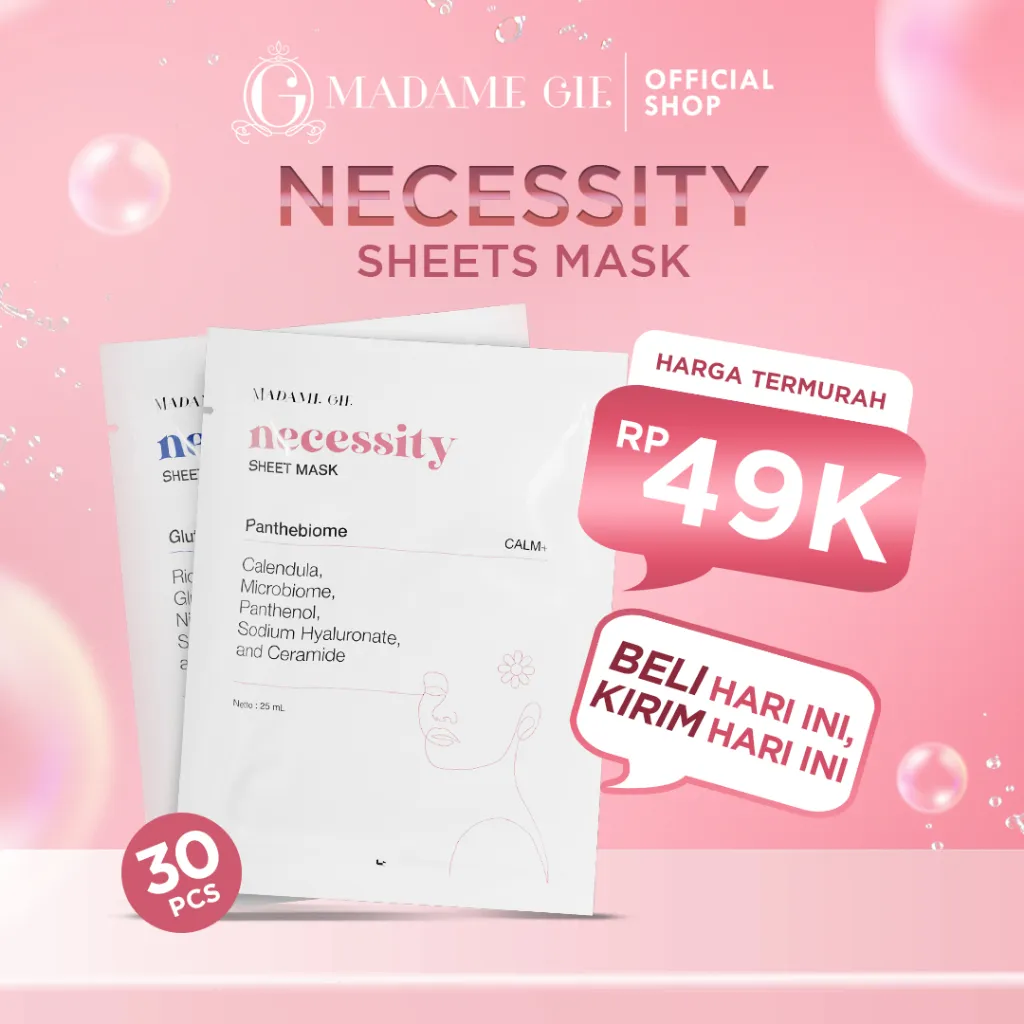 [BUNDLE] Madame Gie Necessity Sheet Mask - Masker Perawatan Wajah