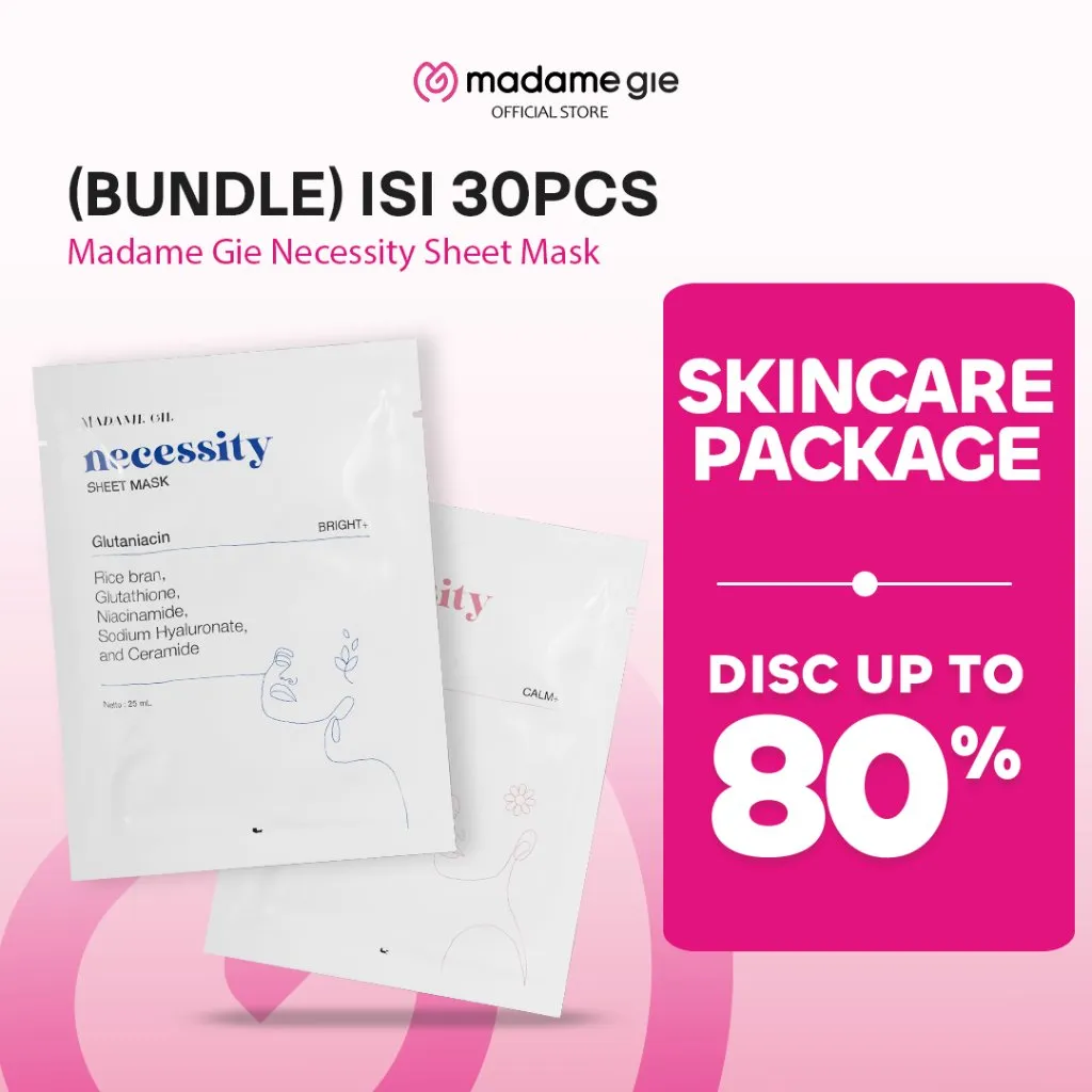 [BUNDLE ISI 30PCS] Madame Gie Necessity Sheet Mask - Masker Perawatan Wajah