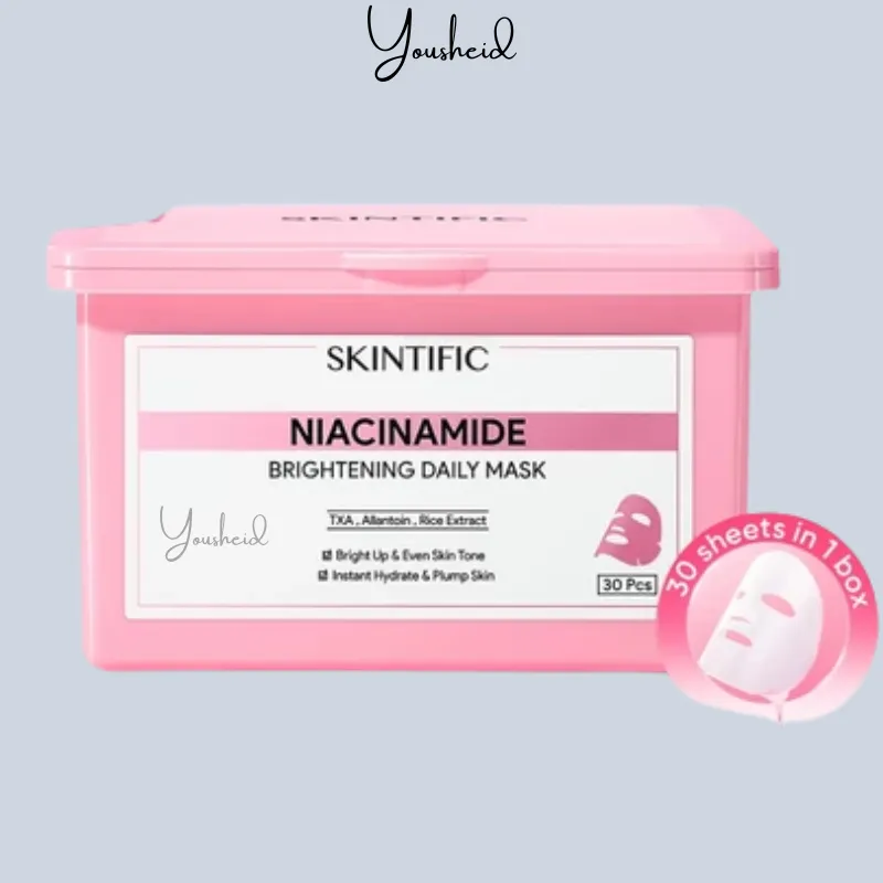 Skintific Niacinamide Brightening Daily Mask 30sheets Hydrate Glow sheet masker