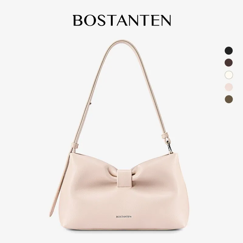 [Amelie Bag] BOSTANTEN Tas Bahu Wanita Pita Datar Underarm Bag Kulit Halus Anti Air Tas Selempang Fashion